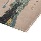 Japanse Kimono Vrouw: Ukiyo-e Woodblock Print Snijplank (Hoek)