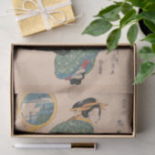 Japanse Kimono Vrouw: Ukiyo-e Woodblock Print Tissuepapier (Geschenk)