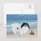 Japanse kin aan de strand briefkaart (Voorkant / Achterkant)