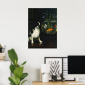 Japanse kin en goudvis,  kunst poster (Thuiskantoor)