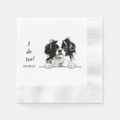 Japanse kin hond gepersonaliseerd doe ik ook servet (Voorkant)