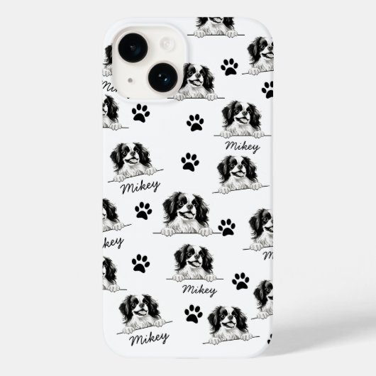 Japanse kin hond gepersonaliseerde hand tekening Case-Mate iPhone case (Achterkant)