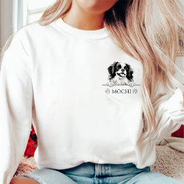 Japanse kin hond gepersonaliseerde hand tekening trui