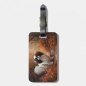 Japanse kin in herfst laat Herfst inspireren Bagagelabel (Achterkant verticaal)