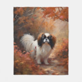 Japanse kin in herfst laat Herfst inspireren Fleece Deken (Voorkant)