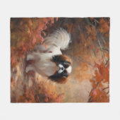 Japanse kin in herfst laat Herfst inspireren Fleece Deken (Voorkant (Horizontaal))