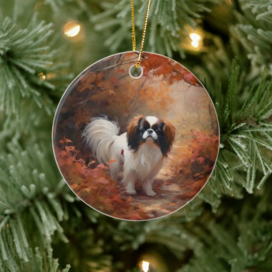 Japanse kin in herfst laat Herfst inspireren Keramisch Ornament (Boom)