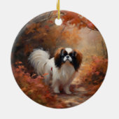 Japanse kin in herfst laat Herfst inspireren Keramisch Ornament (Achterkant)