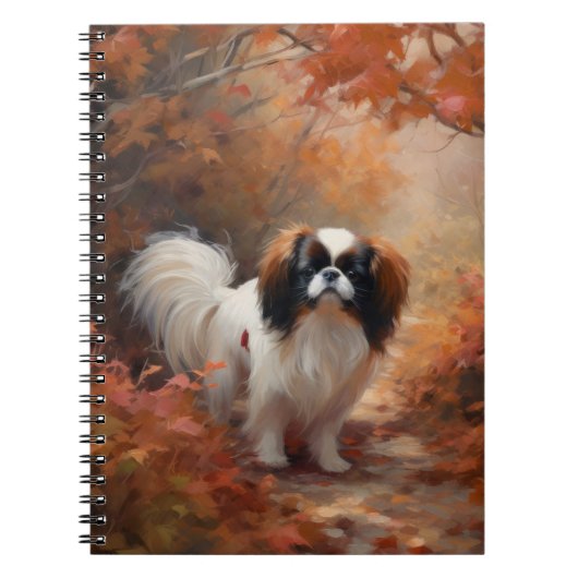 Japanse kin in herfst laat Herfst inspireren Notitieboek (Voorkant)