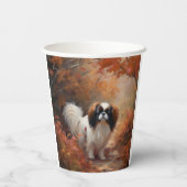 Japanse kin in herfst laat Herfst inspireren Papieren Bekers (Achterkant)