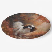 Japanse kin in herfst laat Herfst inspireren Papieren Bordje (Gekanteld)