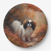 Japanse kin in herfst laat Herfst inspireren Papieren Bordje (Voorkant)