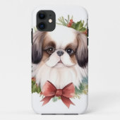 Japanse kin kerstkrans feestelijke pup Case-Mate iPhone case (Achterkant)