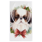 Japanse kin kerstkrans feestelijke pup klein cadeauzakje (Achterkant)