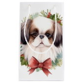 Japanse kin kerstkrans feestelijke pup klein cadeauzakje (Voorkant)