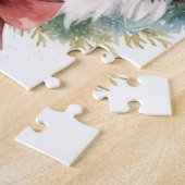 Japanse kin kerstkrans feestelijke pup legpuzzel (Zijkant)