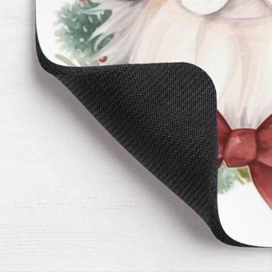 Japanse kin kerstkrans feestelijke pup muismat (Hoek)