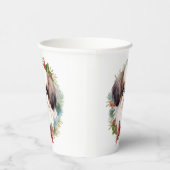 Japanse kin kerstkrans feestelijke pup papieren bekers (Rechts)