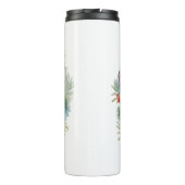 Japanse kin kerstkrans feestelijke pup thermosbeker (Achterkant)