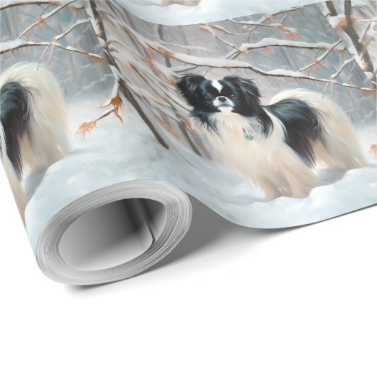 Japanse kin liet het sneeuwKerstmis Cadeaupapier (Rol Hoek)