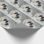 Japanse kin liet het sneeuwKerstmis Cadeaupapier (Hoek)