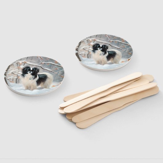 Japanse kin liet het sneeuwKerstmis Handwaaier (Niet-gemonteerd)