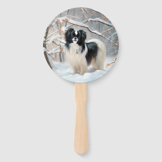 Japanse kin liet het sneeuwKerstmis Handwaaier (Voorkant)