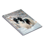 Japanse kin liet het sneeuwKerstmis Notitieboek (Rechterzijde)