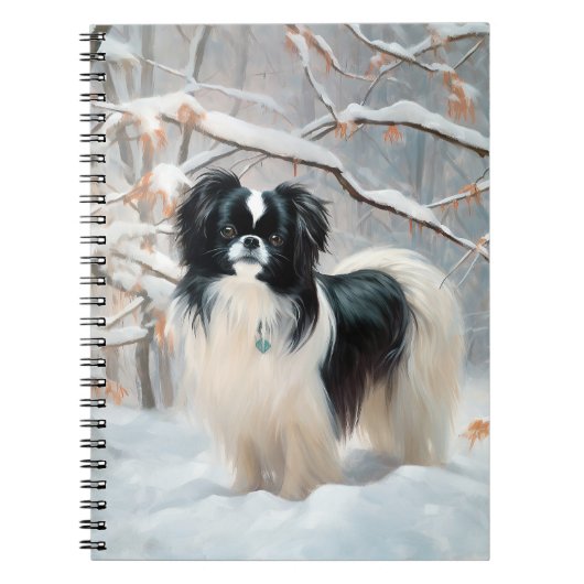 Japanse kin liet het sneeuwKerstmis Notitieboek (Voorkant)