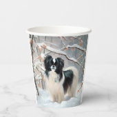 Japanse kin liet het sneeuwKerstmis Papieren Bekers (Achterkant)