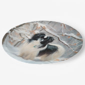 Japanse kin liet het sneeuwKerstmis Papieren Bordje (Gekanteld)