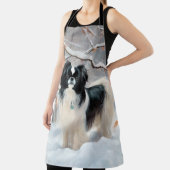 Japanse kin liet het sneeuwKerstmis Schort (Insitu)