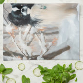 Japanse kin liet het sneeuwKerstmis Theedoek (Gevouwen)