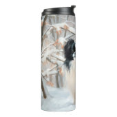 Japanse kin liet het sneeuwKerstmis Thermosbeker (Gedraaid links)