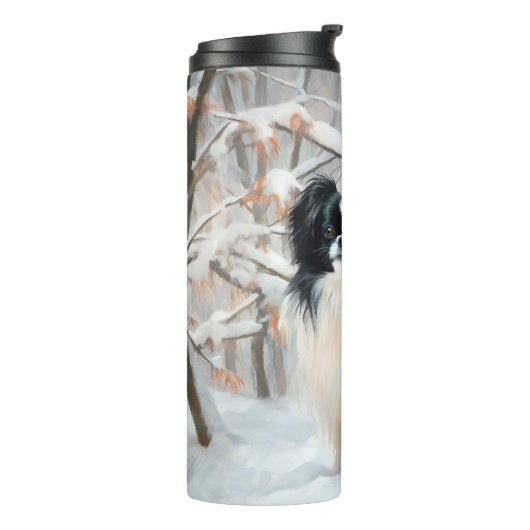 Japanse kin liet het sneeuwKerstmis Thermosbeker (Gedraaid links)