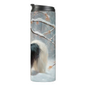 Japanse kin liet het sneeuwKerstmis Thermosbeker (Geroteerd rechts)