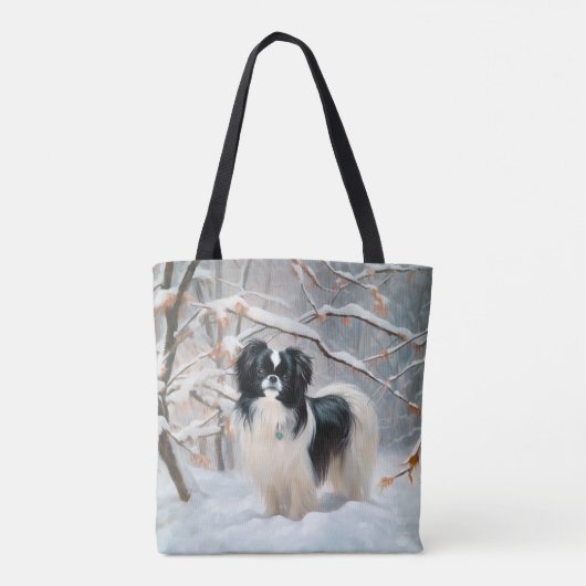 Japanse kin liet het sneeuwKerstmis Tote Bag (Achterkant)