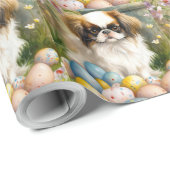 Japanse kin met paaseieren cadeaupapier (Rol Hoek)