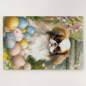 Japanse kin met paaseieren legpuzzel (Horizontaal)