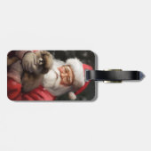 Japanse kin met sinterklaas feestelijke kerst bagagelabel (Achterkant horizontaal)