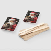 Japanse kin met sinterklaas feestelijke kerst handwaaier (Niet-gemonteerd)