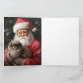 Japanse kin met sinterklaas feestelijke kerst kaart (Binnen)