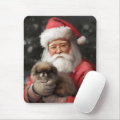 Japanse kin met sinterklaas feestelijke kerst muismat (Met muis)