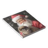 Japanse kin met sinterklaas feestelijke kerst notitieblok (Schuin)