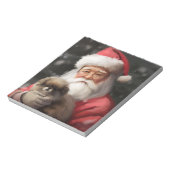 Japanse kin met sinterklaas feestelijke kerst notitieblok (Linkerzijde)