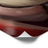 Japanse kin met sinterklaas feestelijke kerst perfect poster (Hoek)