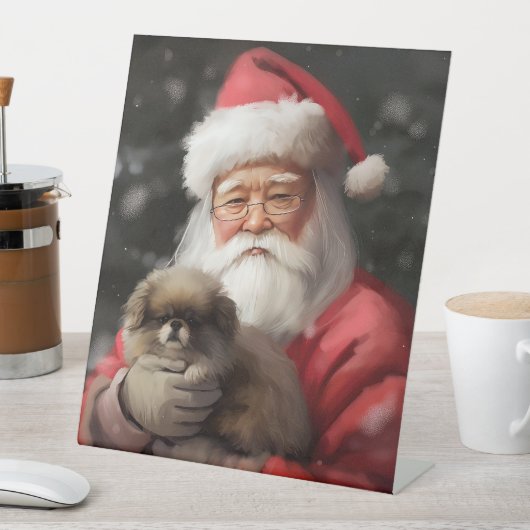 Japanse kin met sinterklaas feestelijke kerst reclamebord met voetstuk (Insitu)