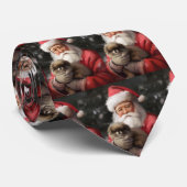Japanse kin met sinterklaas feestelijke kerst stropdas (Opgerold)