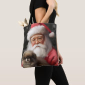 Japanse kin met sinterklaas feestelijke kerst tote bag (Dichtbij)