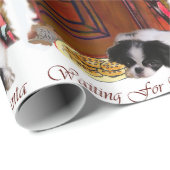 Japanse kin op Kerstmis te wachten Cadeaupapier (Rol Hoek)